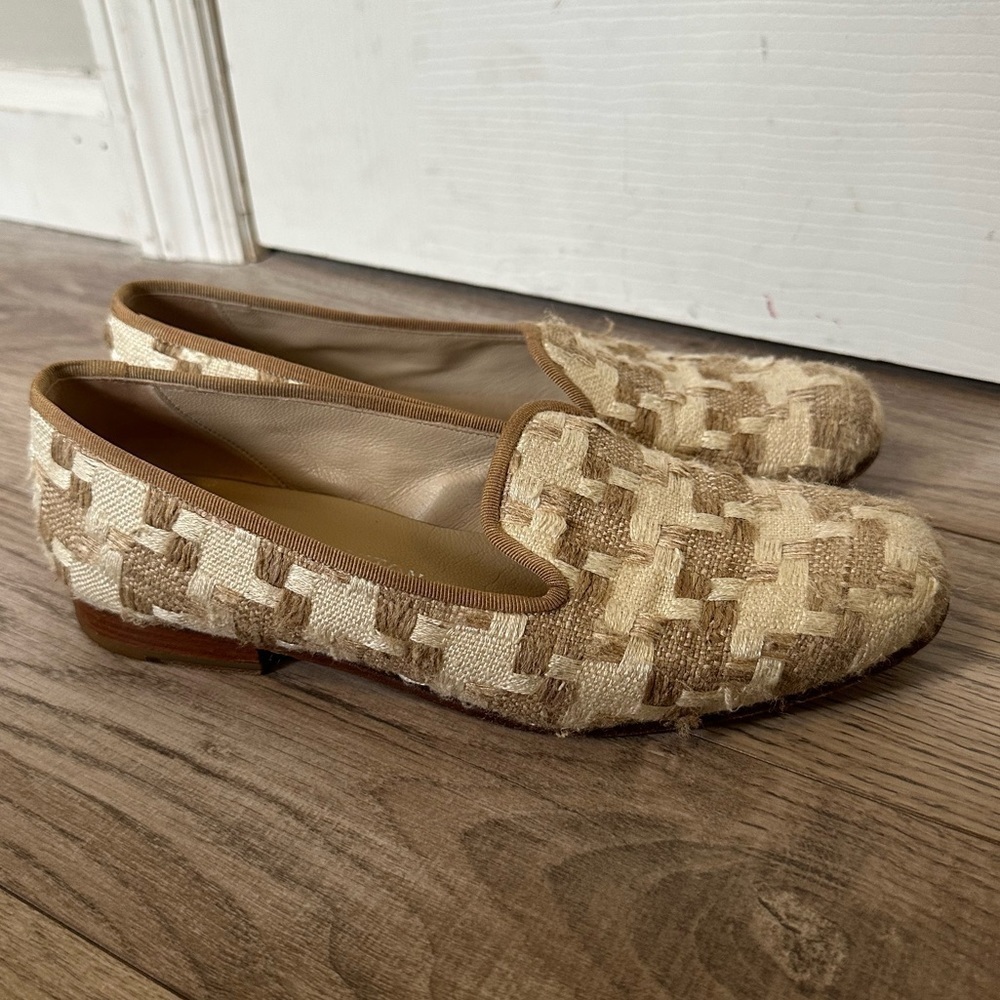 Stubbs & Wootton Palm Beach Tan Woven Loafers